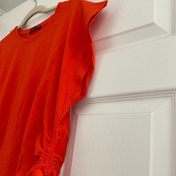 Zara Orange Side Tie TShirt - Picture 6 of 8